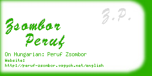 zsombor peruf business card